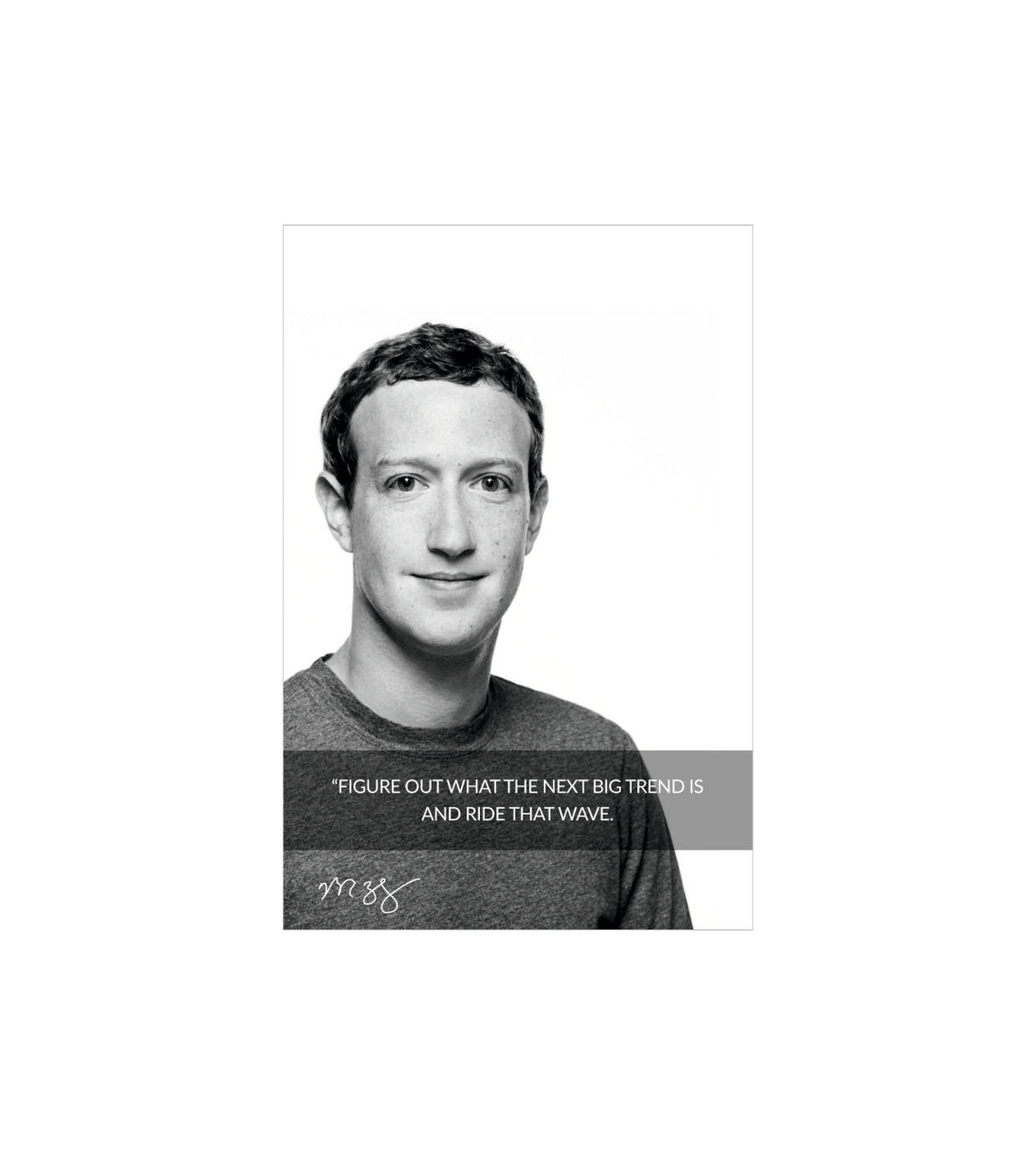 Mark Zuckerberg Quote Wall Decor Witty Poster