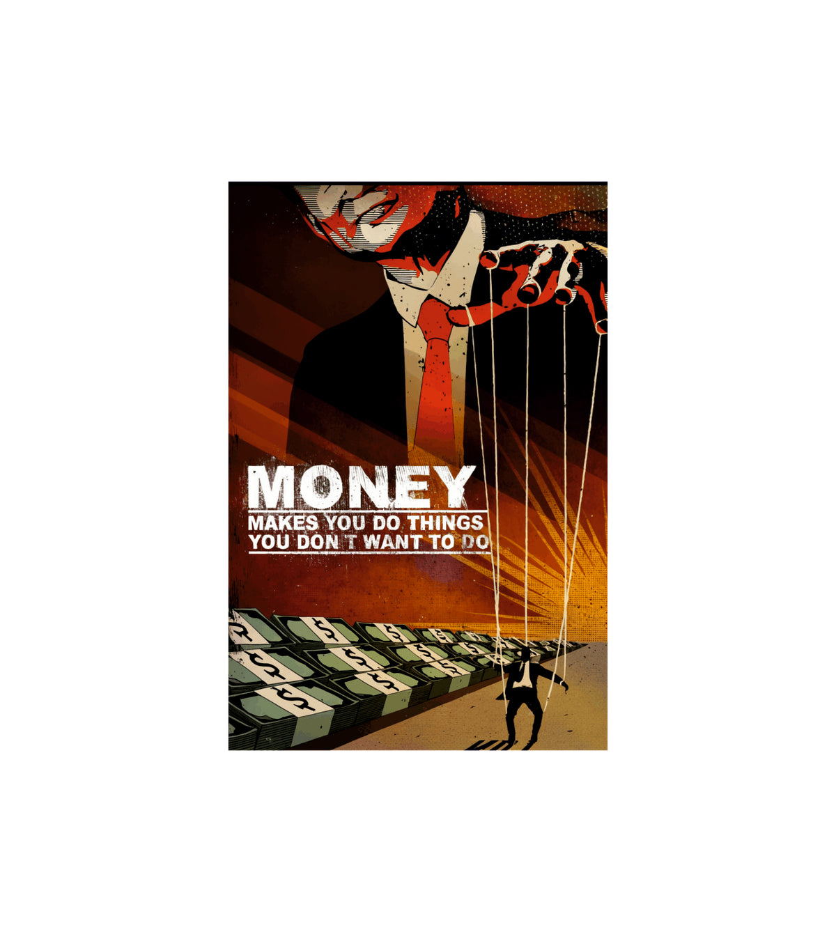 Money Quote Wall Decor Witty Poster
