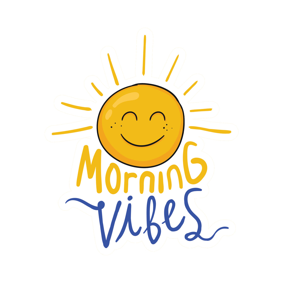 Morning Vibes Witty Sticker