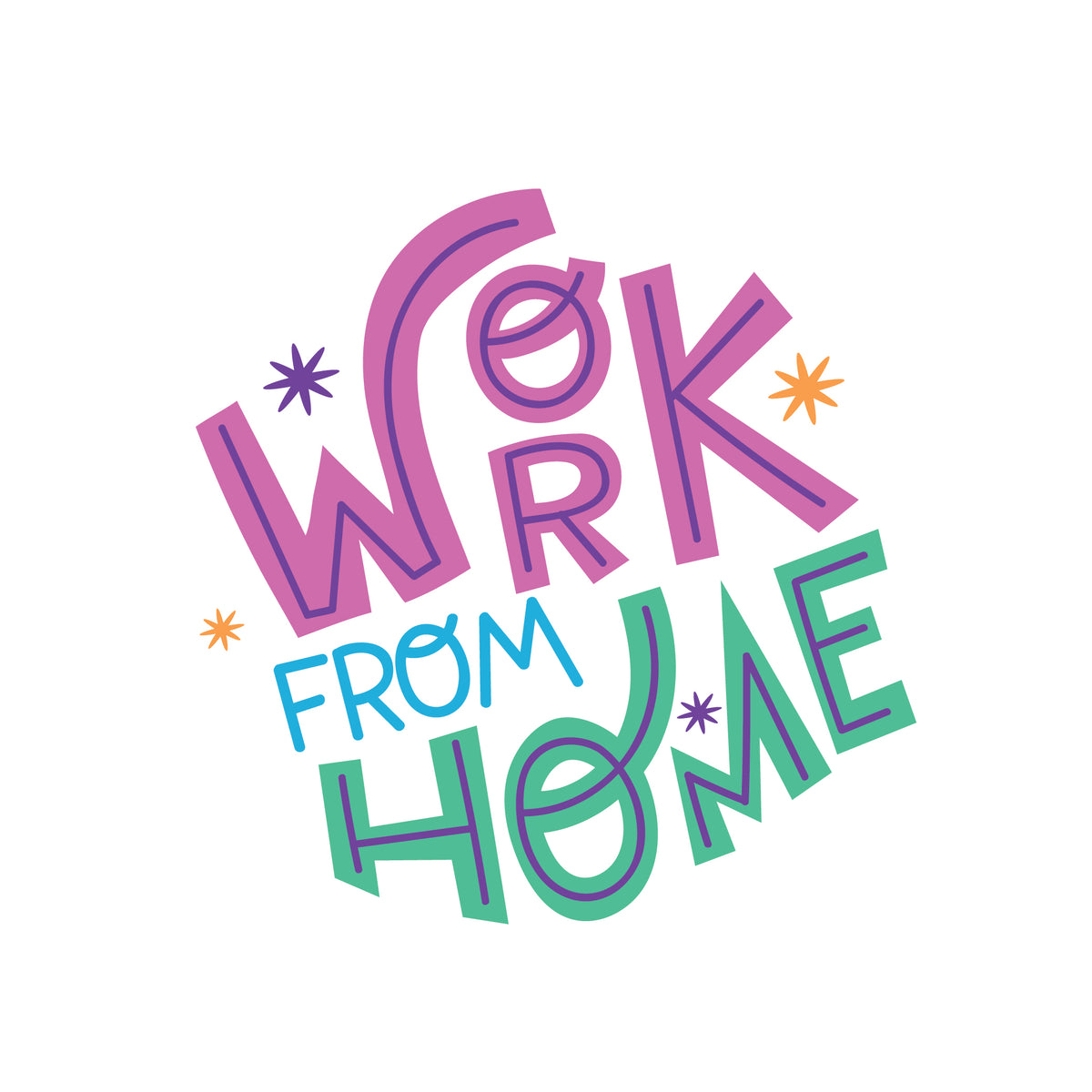 Work From Home Witty Sticker