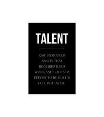 Talent Quote Wall Decor Witty Poster