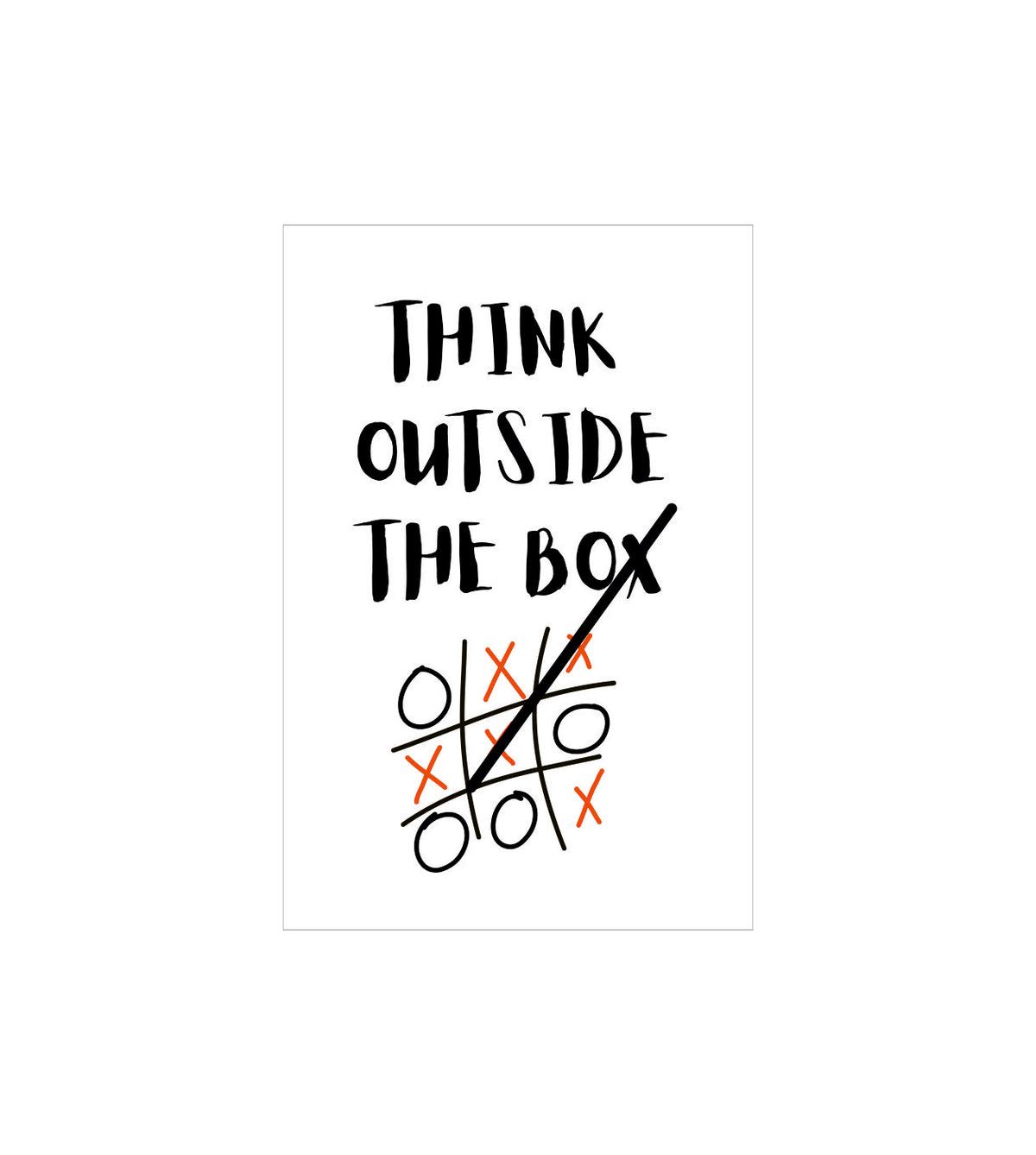 Think Outside the Box Wall Decor Witty Poster