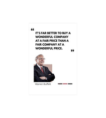 Warren Buffet Quote Wall Decor Witty Poster